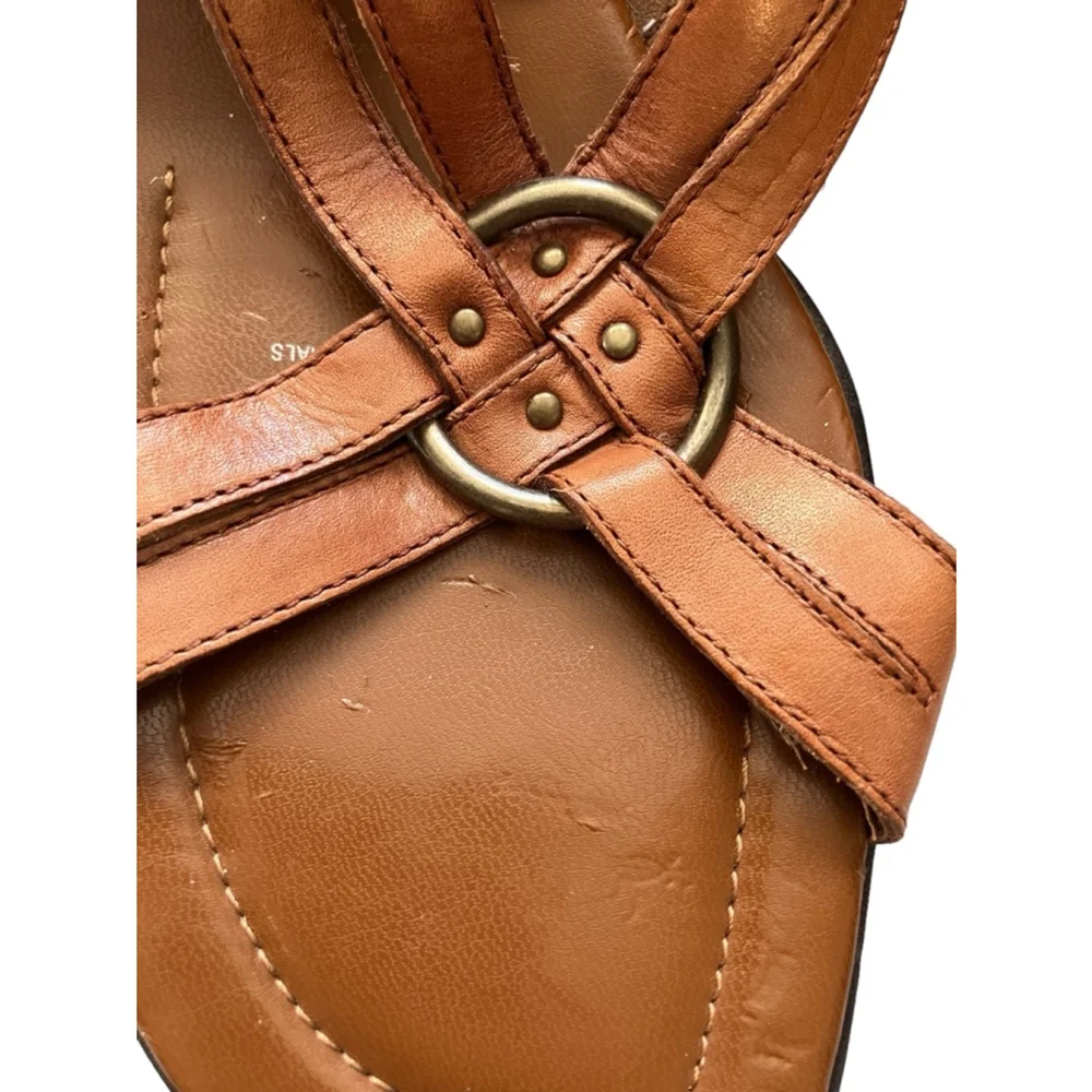 Naturalizer Brown Leather Slingback Block Heels